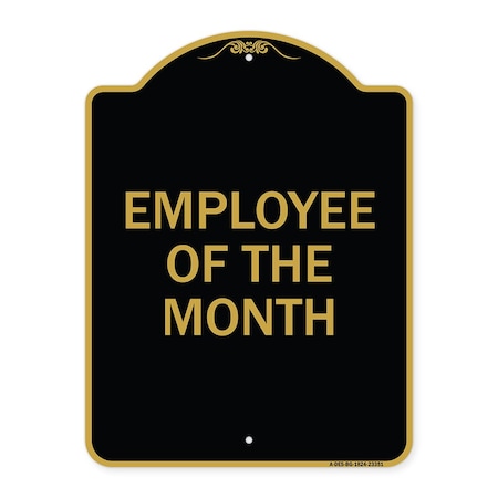 Signmission Designer Series Sign-Parking Stencil, Black & Gold Aluminum Sign, 18" x 24", BG-1824-23351 A-DES-BG-1824-23351